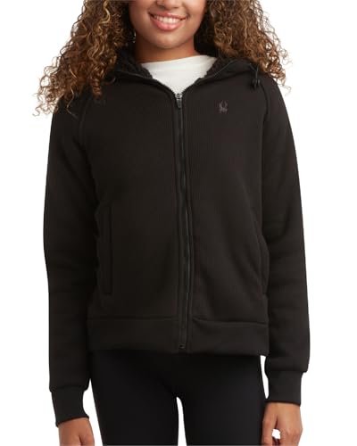 Spyder Women's Sherpa Fleece Jacket - UPF 50+ Heavyweight Thermal Waffle Knit Hoodie Sweatshirt with Pockets (Sizes: S-XL)