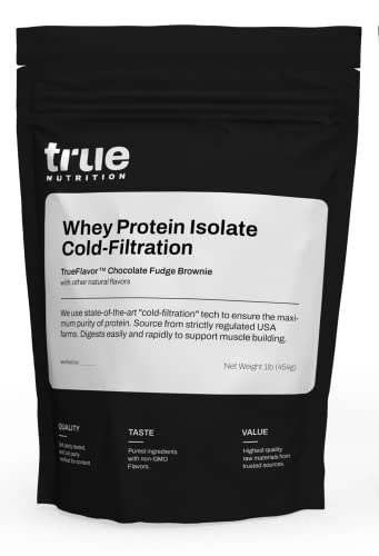 True Nutrition Whey Protein Isolate Powder Chocolate Fudge Brownie 1lb