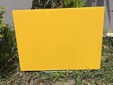 Yard Signs Pack of 25 Yellow Signs 12x18 inch x 4mm Corrugated Signs Board and 25 Metal Stake 12x9 inch x 9 Gauge Galvanized Wire, Great for Advertising Signs, Weather Proof