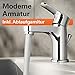 EISL Waschtischarmatur CLAUDIO, Wasserhahn Bad, Badarmatur, Einhebelmischer mit Ablaufgarnitur Chrom NI075CALCR