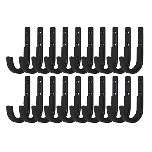 Mind and Action Horizontal Metal Gun Rack and Shotgun Hooks Rifle Hangers Store Rifle Shotgun and Bow, Wall Mount Storage (Black 10 Pairs)