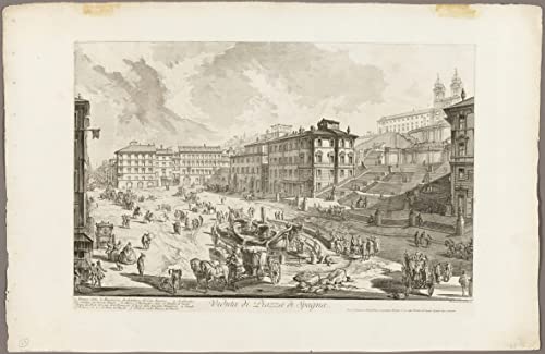 Affiche Toile Vue de la Piazza Di Spagna Piranesi 60x90cm poster art portrait mural