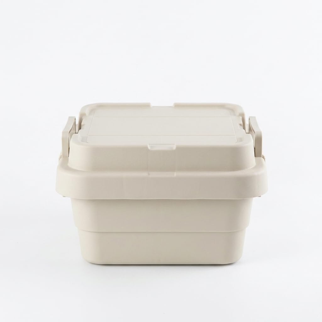 Waterproof Portable Storage Bins with Lids Trunk Organizer, Japanese Style Outdoor Storage Box, Short Black 30L with three dividers