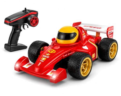 Image of RC Formula Drift Car for Kids, 2.4GHz 4WD Remote Control Racing Car, 16KM /H High Speed Drift Vehicle with Replaceable Tires, 360 Steering, Racing Toy Gift for Boys & Girls (Multicolor)