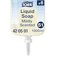 Tork Mild Duftende Hand Flüssigseife S1, frischer Duft, 6 x 1000 ml, 420501