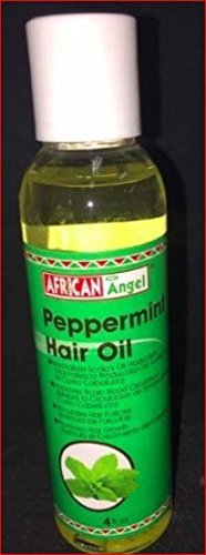 AFRICAN ANGEL ACEITE DE MENTA NATURAL PARA EL CABELLO, ACEITES CORPORALES 4 FL OZ