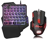【Hochwertige mechanische Tastatur】Die ergonomische Tastatur mit 35 Tasten zeigt die Form der Schritte an Es ist am Gelenk verstärkt, um den Knopf stabiler und langlebiger zu machen. Das Design der konkaven Tastenkappe liegt angenehm in der Hand, die Eingabe ist empfindlich und der Fehler wird reduziert. Mechanische Tasten bieten einen mittleren Widerstand, hörbare Klicks und ein klares, präzises taktiles Feedback für,Die Tippkraft des Tippens von 50 ± 7 Gramm ist perfekt für Gamer.