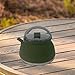 Zxpjkyu Camping Kettle Tea Coffee Pot Folding 1.5L Lightweight Teapot Practical Portable Cook Pot Travel Kettle for Backpacking, Dark Green