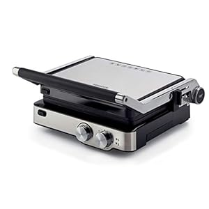 KENWOOD Grill 2000W Contact Health Grill Panini Press with Variable Temperature, Timer, 3 Grill Positions for Panini…