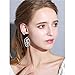 MIGUO STORE Unique Acrylic Geometric Black White Contrast Flower Love Stud Earrings Punk Exaggerated Personality flower Drop Dangle Earrings For Women (White Flower Stud Earrings)