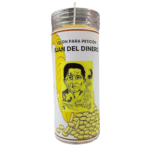 Velón de Juan del Dinero | Vela Especial con Aceite para Atraer el Dinero, Buena Suerte, Prosperidad, Abundancia y Riqueza.