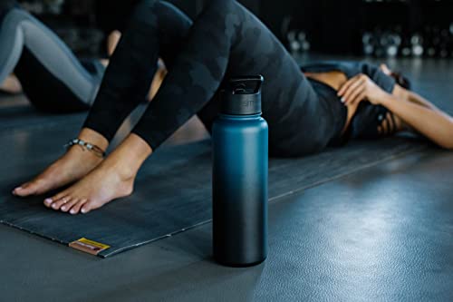 Image of Simple Modern Water Bottle with Straw, Handle, and Chug Lid Vacuum Insulated Stainless Steel Metal Thermos Bottles | Large Leak Proof BPA-Free Flask for Gym | Summit Collection | 40oz, Glamping Forest