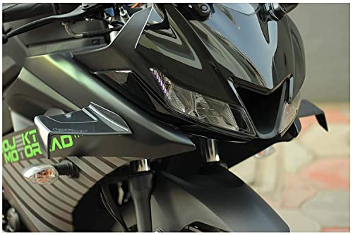 Image of Vagary Combo of Black Winglet with Bike Side Wings for Yamaha R15 V4 / R15 M