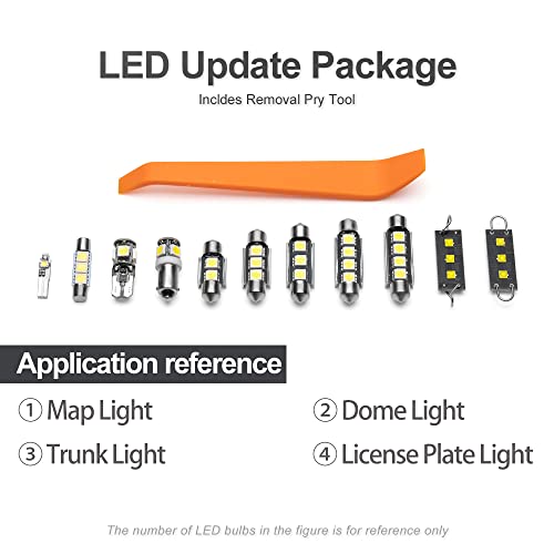 Kit de lâmpadas interiores LED de 6 peças para Hon'da Civic 2006 2007 2008 2009 2010 2011 2012 Mapa