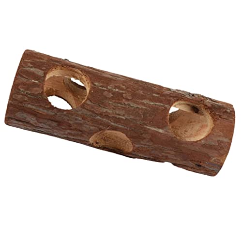 SUPVOX Solid Wood Pipe Toys Guinea Pig Tunnel Dwarf Hamster Toys Hamster Cage Tubes