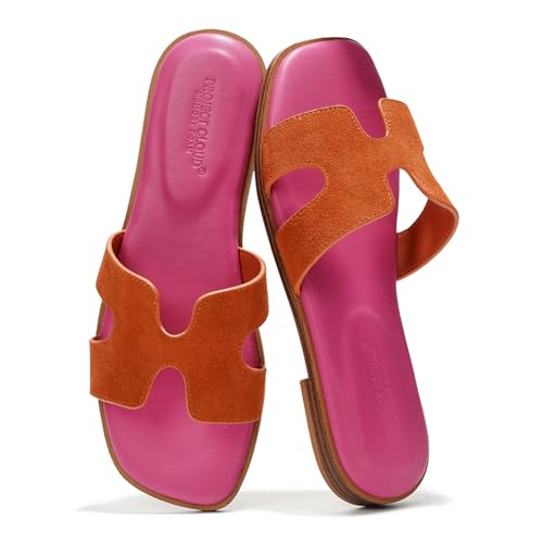 Image of Project Cloud 100% Genuine Leather Sandals Women Flats For Women (Jannel)