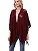 Knit Shawl Wrap for Women - Soul Young Ladies Fringe Knitted Poncho Blanket Cardigan Cape(One Size,Burgendy)