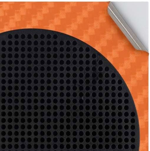 Skinit Decal Gaming Skin Compatible with Xbox Series S Console - Orange Carbon Fiber Specialty Texture Material Design
