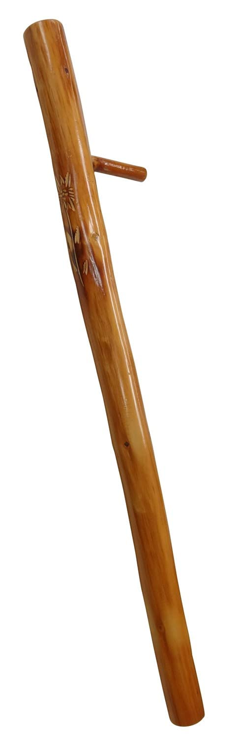 QEM Bouffadou Bois Naturel Vernis Longueur Environ 80 cm avec Manche