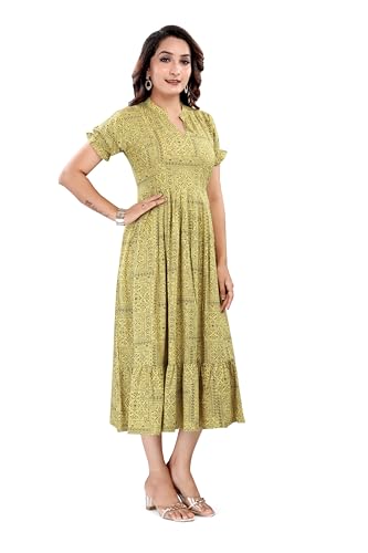 Image of B2F Women's Flared Anarkali Maternity Dress, Feeding Kurti with Concealed Zip for Pre & Post Pregnancy