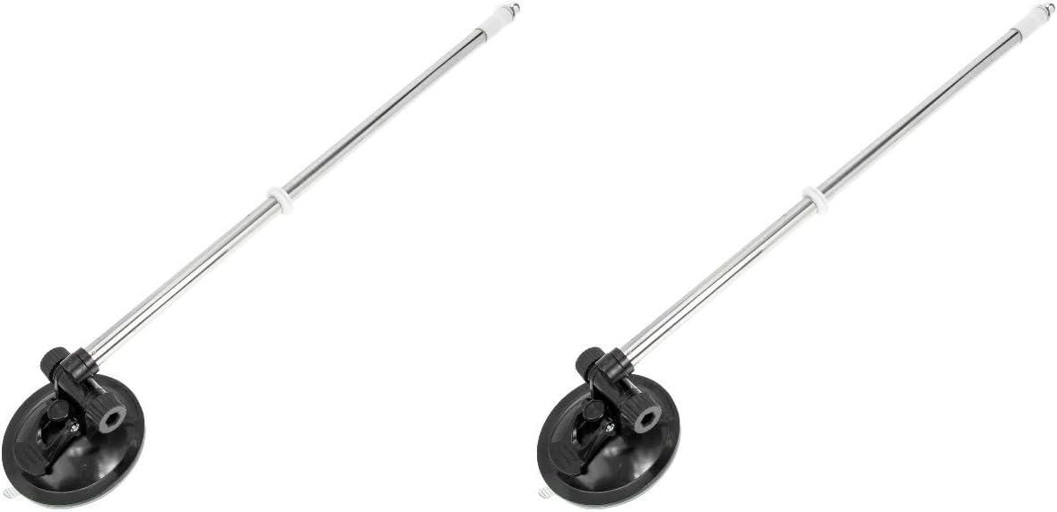 Abaodam 2PCS Suction Cup Flag Pole Holder with Mount Suction Cup Telescopic Car Flag Holder Universal Flagpole Bracket for Porch Car Truck Boat Yachts Parade Advertising