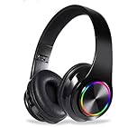 Bluetooth Headphones Over Ear,Bluetooth Headset Wireless Earphones Foldable Headphones with Microphone Lightweight Headset with Built-in HD Mic, HiFi Stereo Sound for Office, PC, Phone, Travel Work