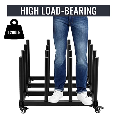 Migoda Vinyl Cart Mobile Rack,16 Roll Heavy Duty Media Roll Cart,Vinyl Organizer Round Core Vinyl Rolling 1200Lbs Vinyl Rack For Blueprint,Photography Paper Rolls Organize Mobile Storage #TOP7