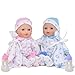 Soft Body Twin Baby Dolls for Toddlers in Gift Box, 12 Inch Baby Doll with Pacifier, Baby Girl Doll and Baby Boy Doll