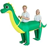 XYJKIDSES Inflatable Dinosaur Costume for Couples Halloween Costumes for Adults Funny 2025 New Inflatable Costume 2-Person Brachiosaurus Costumes Blow Up Costumes for Cosplay Party