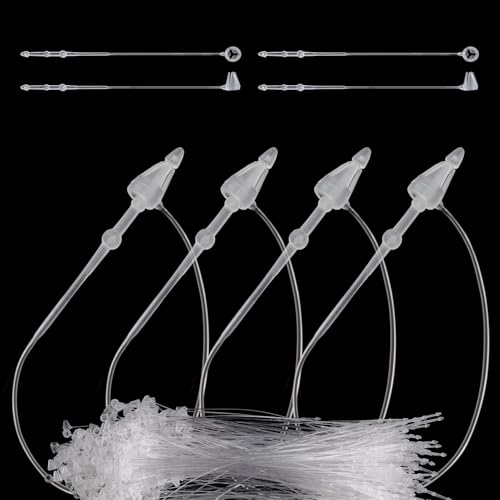 1000Pcs Hang Prices Tag Fasteners, 3 Inch Snap Lock Pins Plastic Tags for Clothing Mark Shoe Bag Jewelry Security Loop Fasteners Retail Store Supplies (Clear)