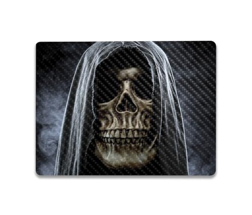 Image of MightySkins Carbon Fiber Skin Compatible with Microsoft Surface Laptop Go 3 (2023) Full Wrap Kit - Reaper Skull | Protective, Durable Textured Carbon Fiber Finish | Made in The USA