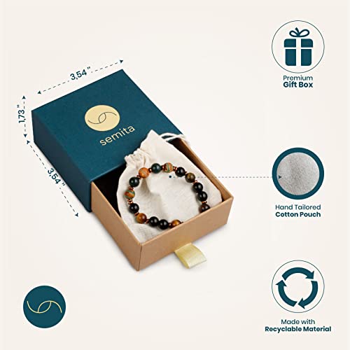Pulsera de piedras naturales Semita unisex miniatura 3