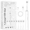 240 Days Battery Life Electric Toothbrush for Adults,8 Replacement Heads Rechargeable Battery Operated Toothbrush,3 Modes 2-Min Timer,IPX7 Waterproof,Gift for Family,White