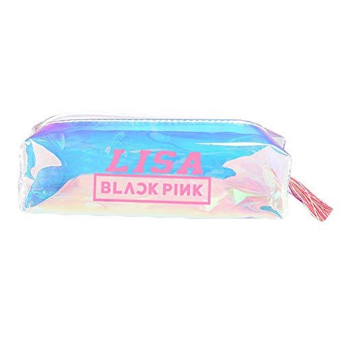 Unisex Blackpink Mochilas Estuche de lápices Multicolor Transparente Papelería Caja