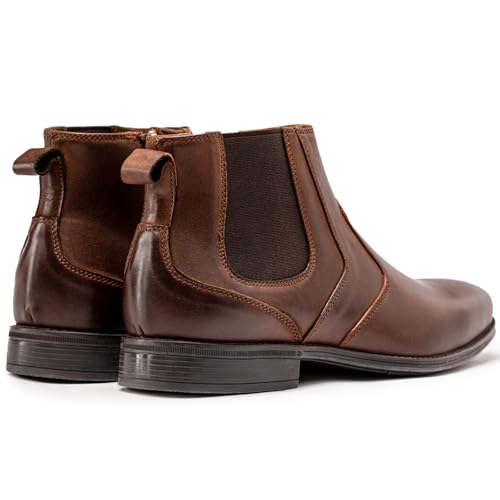 Image of Holy dove Chelsea Boots Men - Genuine Leather,Chelsea Boots for Men with Side Zipper, Casual Slip-On Ankle Boots, Chukka & Oxford Style Dress Boots