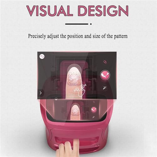 3D Smart Automatic Nail Printer Machine,3D Nail Art Printer,Portable Digital Mobile Nail Art Printer,with Touch Screen, 10 Seconds Painting, for Nail Studio/Manicurist/Nail Lovers