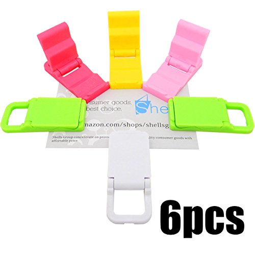Shells Latest 6Pack Colorful Collapsible Mini Portalbe Desk Stand Holder For Smartphones ,MP4 Players ,PSP And More