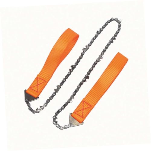 Gogogmee 1Set Portable Survival Pocket Chainsaw Outdoor Camping Rope Saw with Storage Bag Compact Manual Pruning Tool for Hiking and Emergency Use Teeth Design
