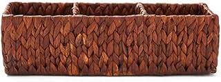 Americanflat Woven Storage Basket, Walnut Water Hyacinth