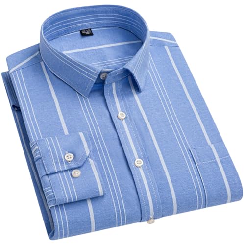 Chemise en flanelle à carreaux pour homme coupe ajustée et boutonnée respirante