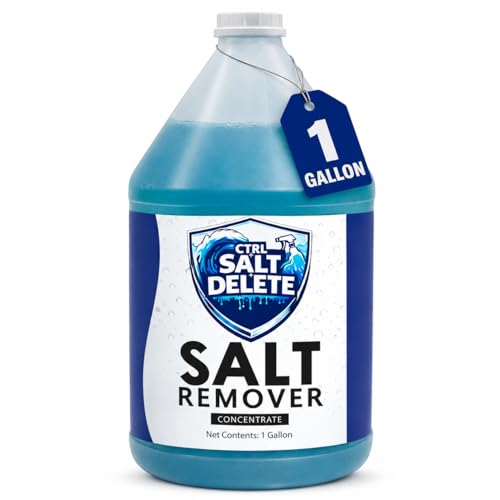 CTRL+SALT+DELETE Marine Salt Remover Boat Cleaner & Engine Flush Concentrate 1 Gallon Removes Salt from Boats Trailers Vehicles Fishing Equipment Dive Gear and More