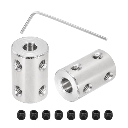 MECCANIXITY ���W�b�h�X�N�����[�J�b�v�����O 5mm~6mm �V���t�g�J�v���[�R�l�N�^ L22mm x D14mm �X�`�[���W���C���g�R�l�N�^ ���W�b�h�J�b�v�����O�Z�b�g 3D�v�����^�[�p DIY�G���R�[�_�[ 24�l�W&�Z�p�����`�t�� 6��