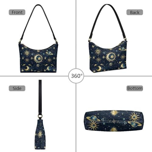Image of Handbag for Women Leather Underam Shoulder Bag with Zipper Fashion Work Purse Waterproof Travel Wallet