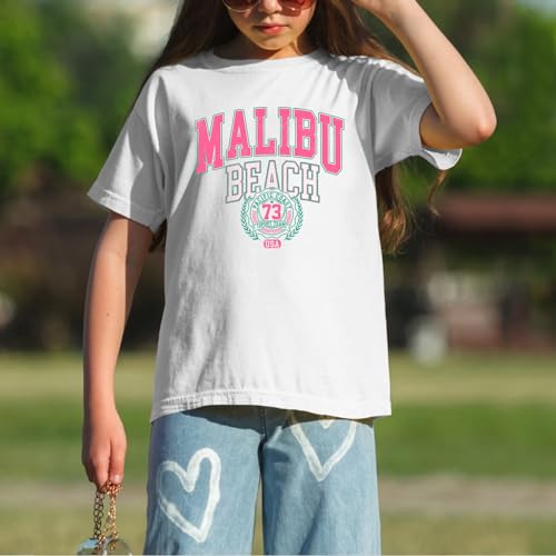 Jinluth Cute Letter Graphic Tees for Girls Preppy Aesthetic Shirts Oversized Trendy T Shirts Loose Casual Summer Tops3