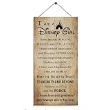 Letrero de Disney, regalo de cumpleaños para ella, placa decorativa de madera para colgar, decoración de dormitorio de niñas, decoración de oficina en casa, decoración de pared, regalo para amantes de