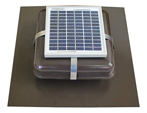 Solar Roof Vent - Solar Attic Fan - Solar RoofBlaster with Brown Vent