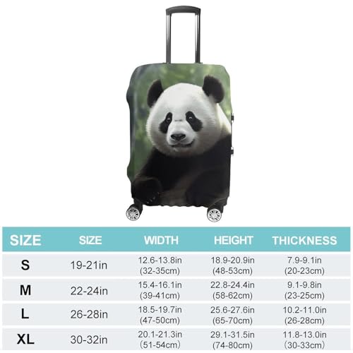 Lovely Panda Elastic Luggage Cover Suitcase Protector for 19-32 Inch Suitcases | Universal Stretchable Travel Bag Cover | Anti-Scratch, Washable with Zipper Closure L2