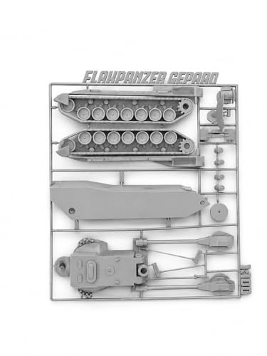 Image of Flakpanzer Gepard Military Tank Model Kit, Plastic Assembly Parts, Scale Model, 3+ Years