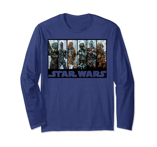 T-shirt Star Wars Bounty Hunters Guild manches longues respirant imprimé graphique durable