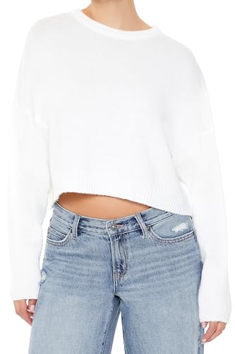 Forever 21 Women's Cropped Drop-Sleeve Sweater3